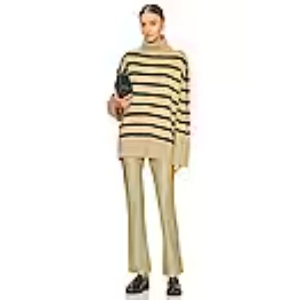 We Wore What Revolve Cream Faux Leather "Kickflare" Straight Leg Pants size 29